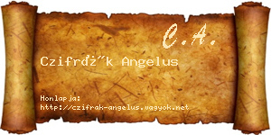 Czifrák Angelus névjegykártya